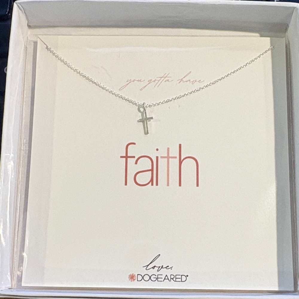 Dogeared Sterling Silver You Gotta Have Faith Cross Necklace New In Box